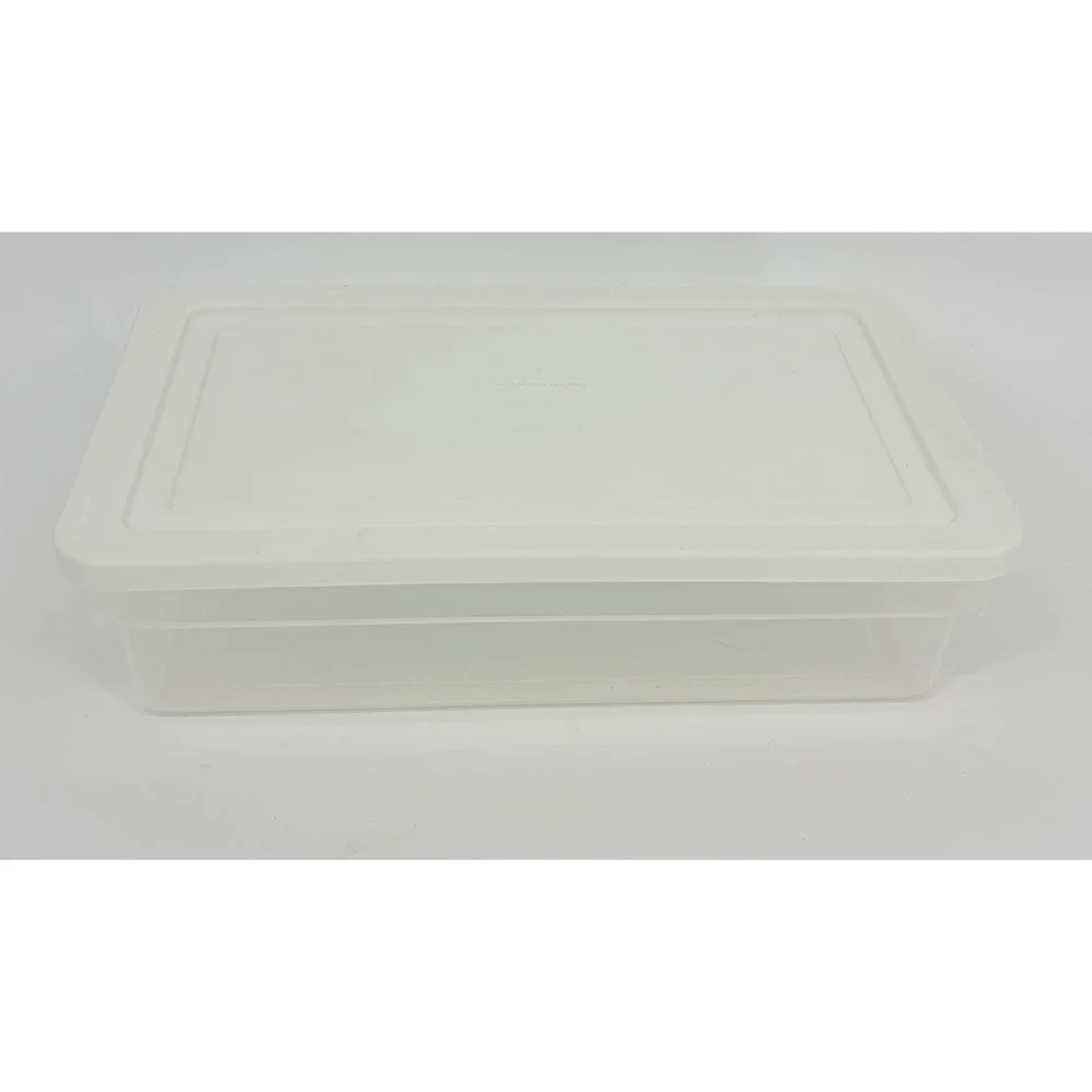 Vintage Rubbermaid Keepers 0286 Snap Storage Container Box Clear Box White Lid